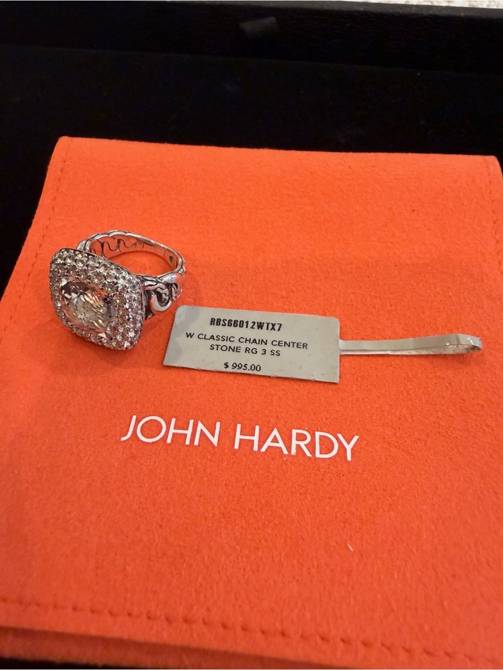John Hardy Jewelry Set 925 Silver Topaz: earrings, ring, chain & pendant - Picture 8 of 16
